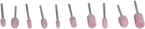 Vista 3 de Auniwaig 100 piezas de accesorios de molienda eléctrica de cabeza subulada de piedra abrasiva, brocas de molienda de piedra montadas en abrasivos