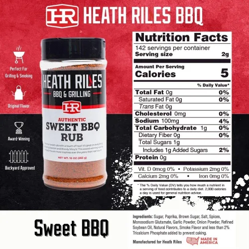 Vista 7 de Heath Riles - Paquete de condimentos Sweet BBQ, Honey Rub y Pecan Rub