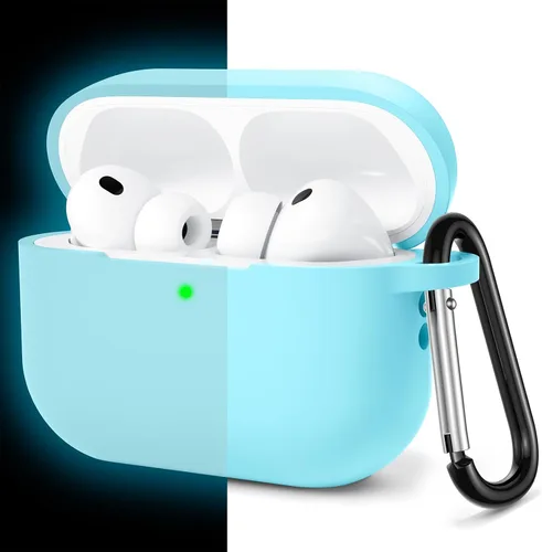 Vista 22 de Lerobo - Funda protectora completa de silicona suave para AirPods Pro 3 Rojo