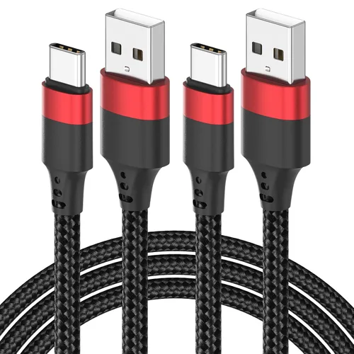 Vista 15 de Cable corto USB a USB C, paquete de 2 cables USB C de 1 pie, cable USBC trenzado de 12 pulgadas de 3A de carga rápida para iPhone 17 16 15 Pro Max