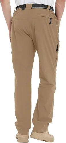 Vista 8 de TBMPOY Pantalones de senderismo y montaña, ligeros, impermeables, con cinturón, secado rápido, para hombres