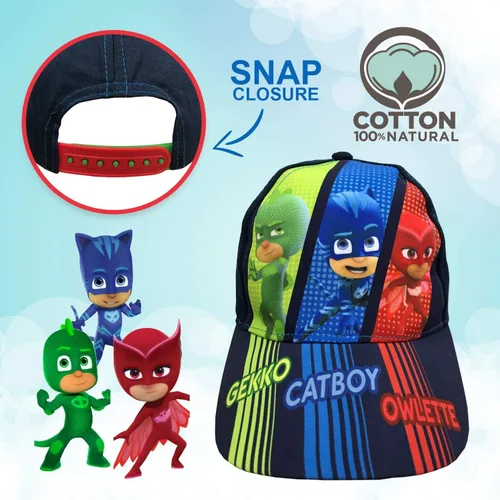 Vista 4 de PJ Masks Catboy, Gekko and Owlette - Gorra de béisbol para niños pequeños