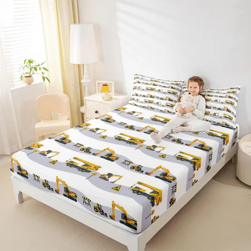 Vista 32 de Sábana bajera de galaxia tamaño individual, juego de ropa de cama con purpurina degradado para niños, niñas, niños y mujeres, decoración