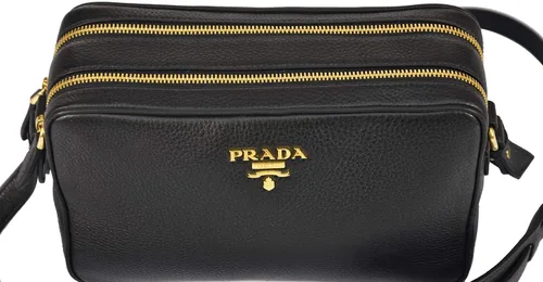 Vista 5 de Prada Bolso bandolera Vitello Phenix de piel negra para mujer 1BH079