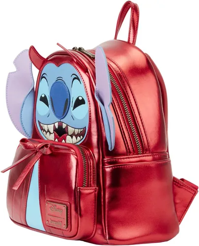 Vista 2 de Loungefly Disney Stitch Devil Mini mochila, Lilo and Stitch Halloween Fashion Bag, Multi, Mini mochila