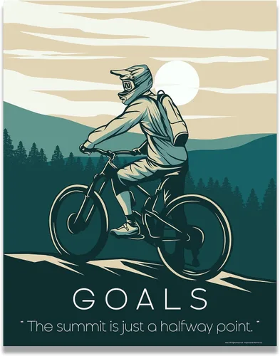Vista 10 de Inspirational Wall Art Co. - Aventura - Póster de rampa de bicicleta de montaña Offroad con citas motivacionales, póster impreso para decoración