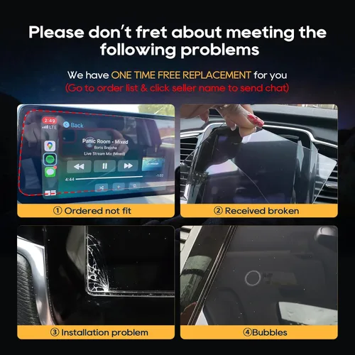 Vista 8 de LFOTPP SILVERADO 1500 - Protector de pantalla de navegación para automóvil LTZ MyLink de 7 pulgadas 2014-2021, [9H] de vidrio templado, pantalla