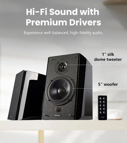 Vista 3 de Altavoces de estantería Edifier R2000DB Active Negro (Piano Black)