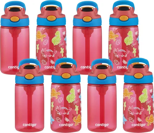 Vista 47 de Contigo Aubrey - Botella de agua para niños, paquete de 2, 20 onzas, azalea/jade y frambuesa azul. Azalea, tapa a prueba de derrames, apta