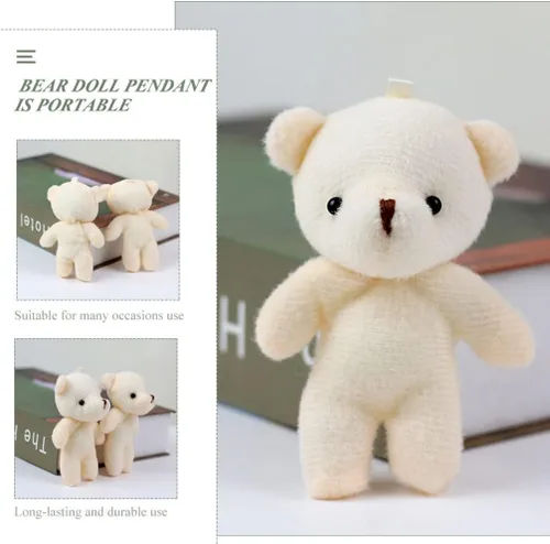 Vista 7 de Paquete de 12 mini colgantes de oso adorables osos pequeños para llaveros, mochilas, bolsos, manualidades, figuras de oso ligeras y portátiles
