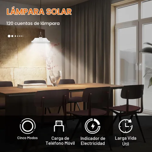 Vista 7 de Faroles solares para campamento, luz remota para tienda de campaña, 4000 lúmenes, luz LED portátil para camping, impermeable, recargable por USB