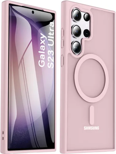 Vista 11 de Funda para Samsung Galaxy S23 con un 200% más fuerte magnético, funda para teléfono S23 con protector de pantalla, protección de grado militar