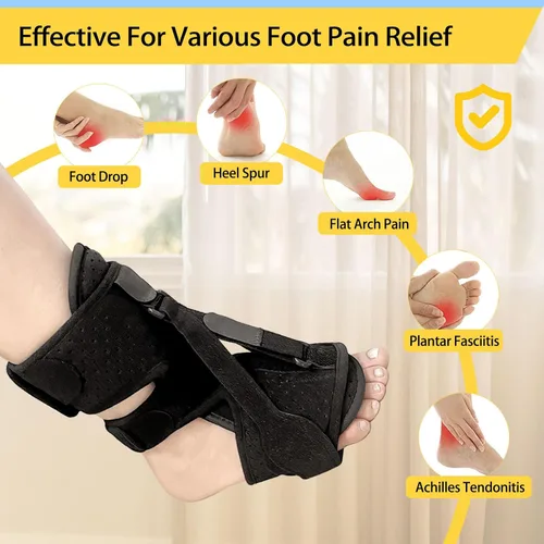 Vista 3 de 1 paquete de férula nocturna para fascitis plantar, alivia el dolor de pies por la mañana, dolor de pies de tendinitis de Aquiles, caída de pies
