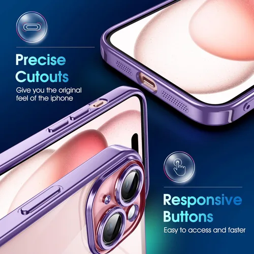 Vista 604 de Supdeal Funda cristalina transparente para iPhone 11, [No se amarillea] [Protección de la cámara] [Probado contra caídas de grado militar] Funda
