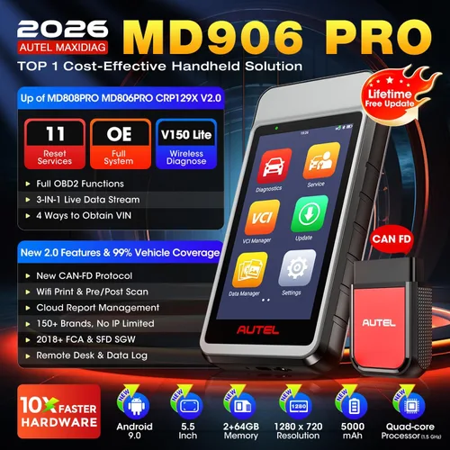 Vista 2 de Autel Escáner MaxiDiag MD906 PRO, herramienta de escaneo de diagnóstico