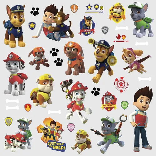 Vista 5 de RoomMates RMK2640SCS Paw Patrol - Calcomanías de pared para despegar y pegar (10 x 18 pulgadas)