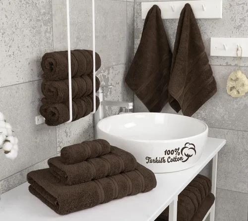 Vista 4 de American Soft Linen Juego de toallas de 6 piezas y tapete de baño de 20 x 34
