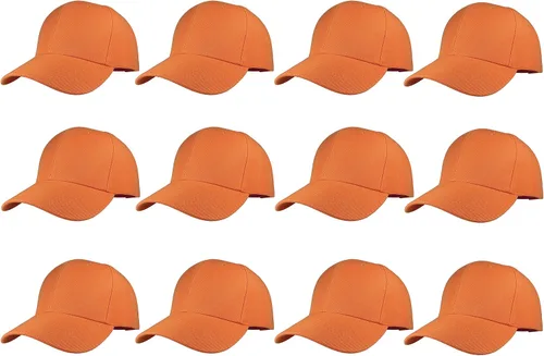 Vista 13 de Gorras de béisbol con correa trasera ajustable, lisas, negras, 12
