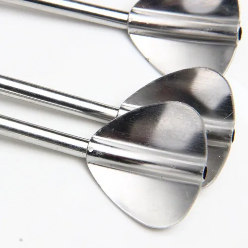 Vista 4 de Juego de 5 cucharas largas de acero inoxidable con forma de corazón, cuchara de paja de grado alimenticio para el hogar, cafetería, oficina