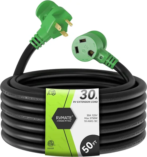 Vista 10 de RVMATE - Cable de extensión de alimentación RV de 30 amperios y 15 pies