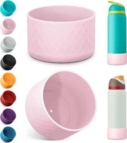 Vista 24 de Airboat 2 botas de silicona para botella de agua Owala de 24 onzas, funda protectora antideslizante para botellas de acero inoxidable, aptas