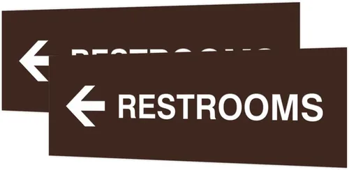 Vista 71 de Signs ByLITA Basic Restrooms - Letrero direccional para pared o puerta (negro), pequeño (paquete de 1)