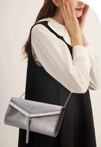 Vista 2 de Clutch Purse for Women GM LIKKIE Envelope Evening Clutch Handbag Crossbody Foldover PU Leather Shoulder Bag