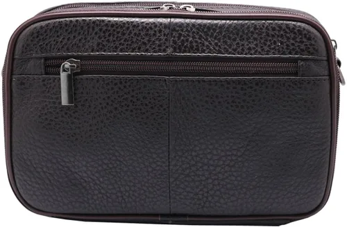 Vista 5 de Vidlea Bolso bandolera de cuero genuino para hombre, bolso de mensajero, organizador de chequera