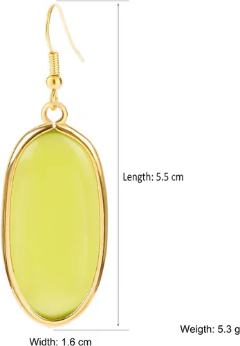 Vista 4 de BaubleStar Aretes colgantes de piedra curativa de cristal natural para mujeres y niñas