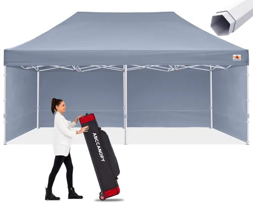 Vista 9 de ABCCANOPY - Tienda de campaña con dosel de primera calidad, sombra instantánea comercial, 10 x 15, serie premium, gris
