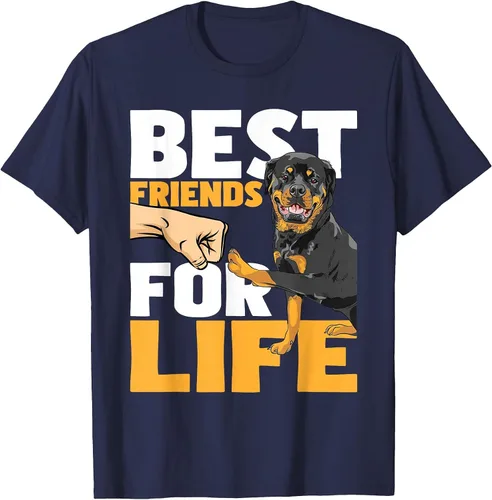 Vista 5 de Best Friends for Life - Rottweiler Animal Dog Lover Breeder T-Shirt
