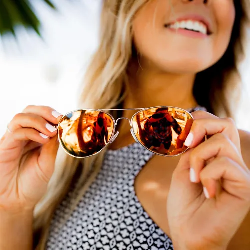 Vista 8 de NECTAR Classic Polarized Sunglasses for Men and Women with 100 UV Protection and Metal Frames - the Kittyhawk from