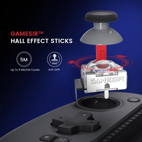 Vista 3 de GameSir G8 Plus Bluetooth Mobile Game Controller for Switch & iOS & Android & Tablets, Wireless Gamepad with Hall Effect Joysticks/Hall Trigger