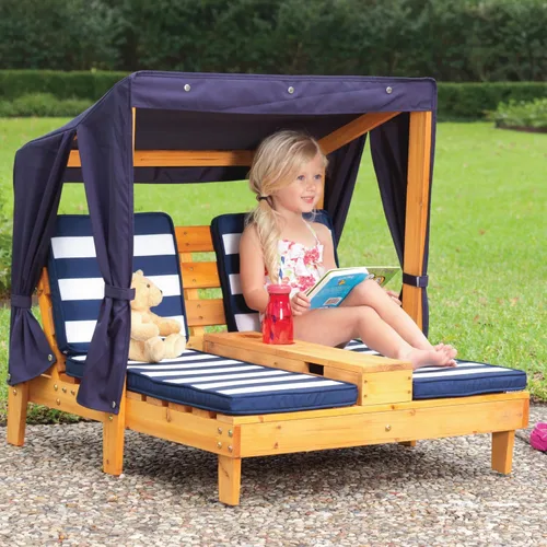 Vista 2 de KidKraft al aire última intervensión doble chaise lounge, talla única