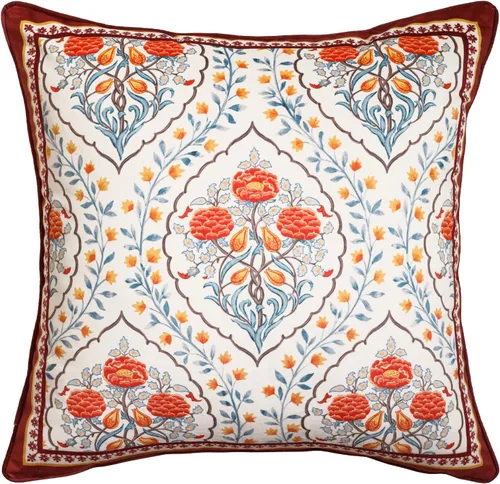 Vista 78 de patdrea Funda de almohada de terciopelo francés de diseño, 18 x 18 pulgadas Aviario
