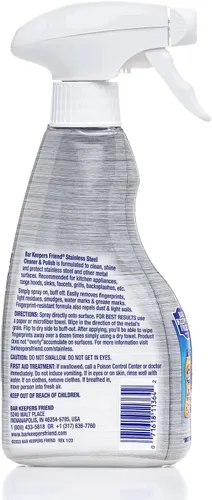 Vista 7 de Bar Keepers Friend Limpiador de acero inoxidable y espray de pulido (2 x 16 onzas) elimina huellas dactilares grasas, manchas de agua dura, suciedad