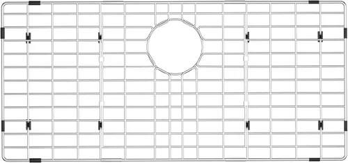 Vista 10 de Protectores de fregadero, Rejilla inferior del fregadero de la cocina Acero inoxidable, Rejilla de fregadero Agujero de drenaje trasero