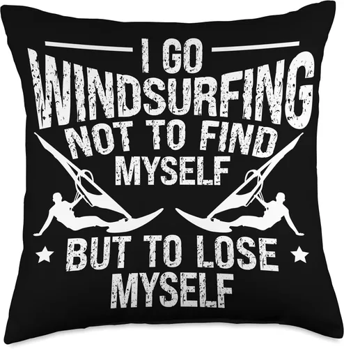 Vista 4 de Windsurfing Surfing Board Water Sports Throw Pillow