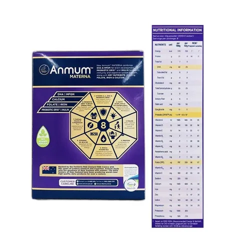 Vista 2 de Anmum Materna Leche en polvo para mujeres embarazadas y lactantes -Plain -13.23 oz