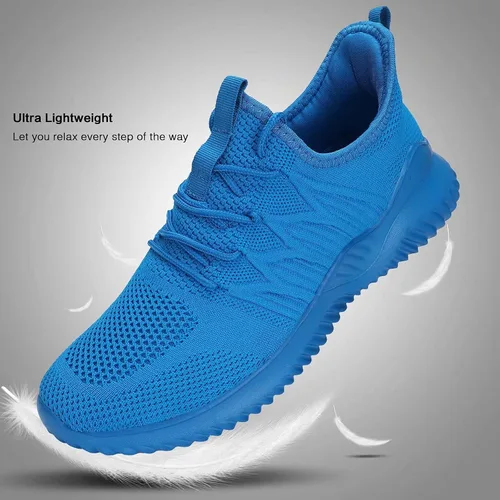 Vista 3 de Socviis Zapatos deportivos para correr para hombre, ligeros, transpirables, de malla