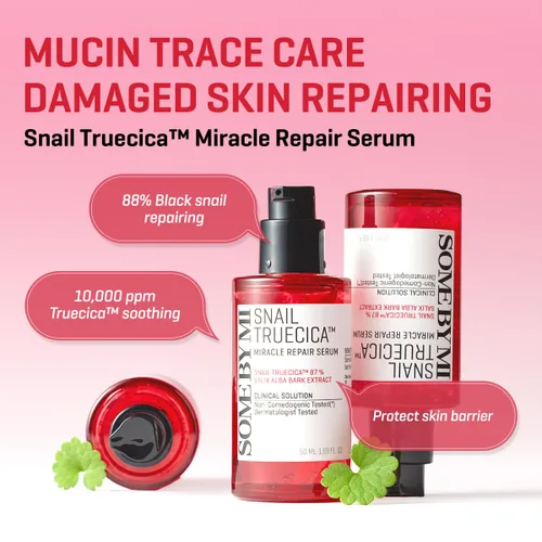 Vista 2 de SOME BY MI Snail Trucica Miracle Repair Serum - 1.69 onzas, 1.7 fl oz - Hecho de mucina de caracol para piel sensible - Suero facial de reparación