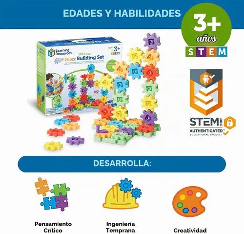 Vista 6 de Learning Resources Gears - Juego de construcción de lujo