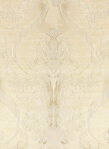 Vista 2 de V Panel de cortina jacquard de lujo con cenefa de cascada adjunta, 54 x 84 pulgadas, color beige Ashley