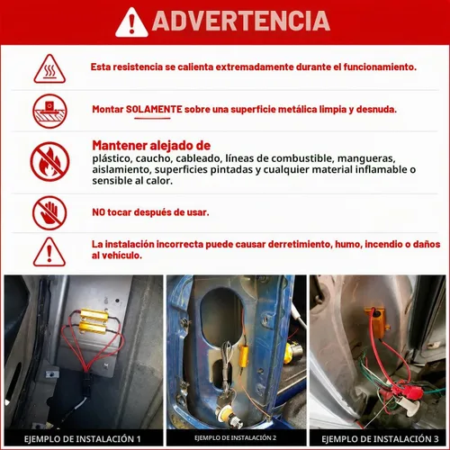 Vista 6 de Resistencias de carga de 6 ohm 50 W de 4 piezas de Aaron, para corregir el código de error de la señal de giro intermitente de la bombilla LED súper