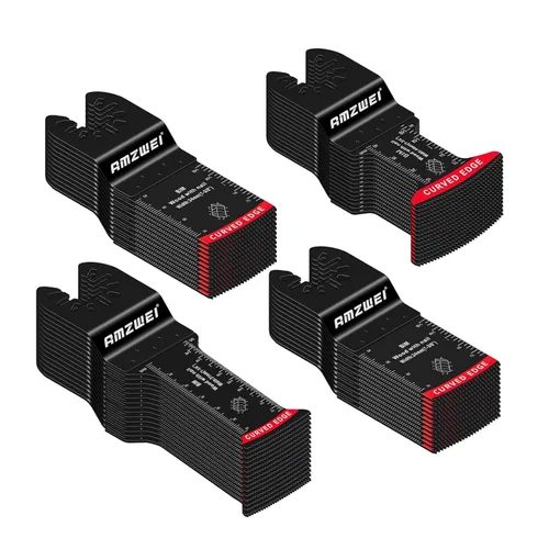 Vista 8 de AMZWEI 10 piezas cuchillas oscilantes bimetálicas para herramientas de corte de metal, cuchillas multiherramienta de borde curvado de 1-3/4