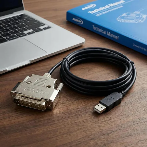 Vista 8 de Cable de impresora paralelo USB a DB25 con chip FTDI, cable USB macho a puerto serie DB25 macho, compatible con sistemas Windows, Vista, Linux