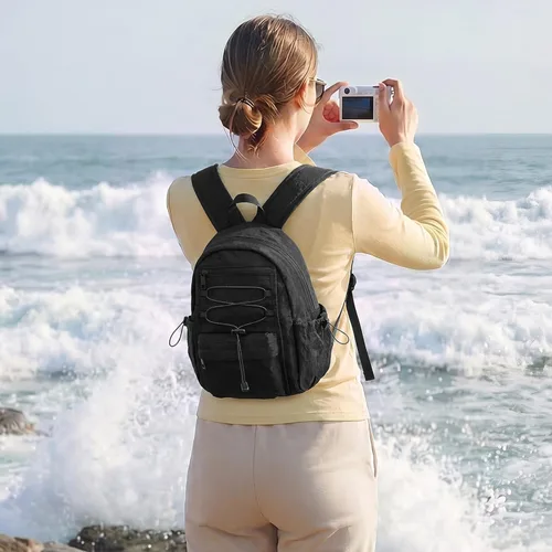Vista 2 de G4Free Mochila pequeña de 10L para mujer y hombre Negro