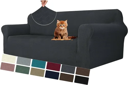 Vista 11 de MAXIJIN Funda elástica para silla con brazos, 1 pieza para sofá o silla de estar, funda antideslizante (31-46 pulgadas), protector de muebles que se