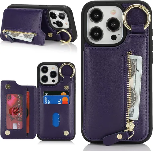 Vista 12 de Havaya Funda MagSafe compatible con iPhone 14 Pro Max con tarjetero - Funda magnética desmontable 2 en 1 - Ranuras para tarjetas de crédito de carga