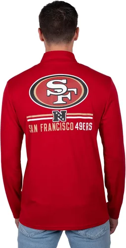 Vista 3 de Ultra Game Men's NFL Official Super Soft Quarter Zip Long Sleeve T-Shirt